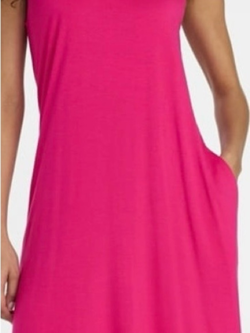 🎻Time and Tru Hot Pink Midi Dress